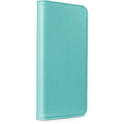 Turquoise Blue Solid iPhone 14 Pro Max Folio Case
