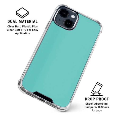 Turquoise iPhone 15 Clear Case