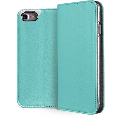 Turquoise Blue Solid iPhone 7 Folio Case