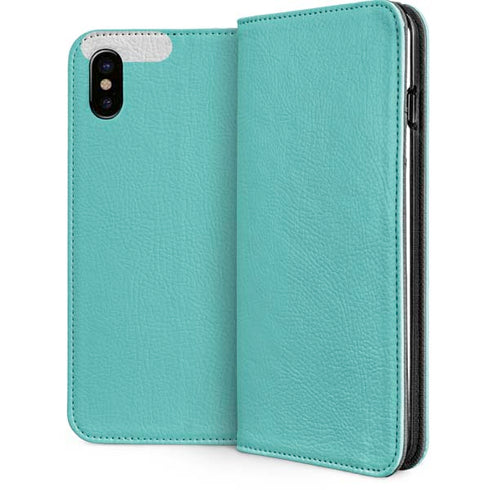 Turquoise Blue Solid iPhone 8 Folio Case