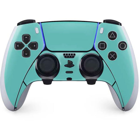 Turquoise Blue Solid PS5 DualSense Edge Pro Controller Skin