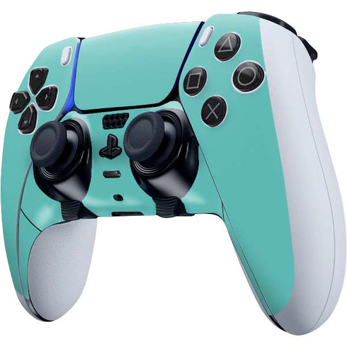 Turquoise Blue Solid PS5 DualSense Edge Pro Controller Skin