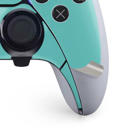 Turquoise Blue Solid PS5 DualSense Edge Pro Controller Skin