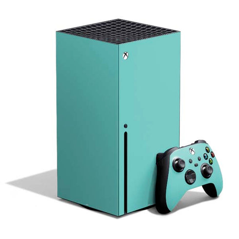 Turquoise Blue Solid Xbox Series X Bundle Skin