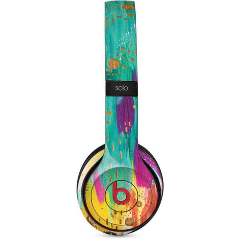 Turquoise Brush Stroke by Etta Vee Beats Solo 2 Wireless Skin