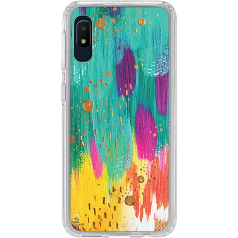 Turquoise Brush Stroke by Etta Vee Galaxy Cases