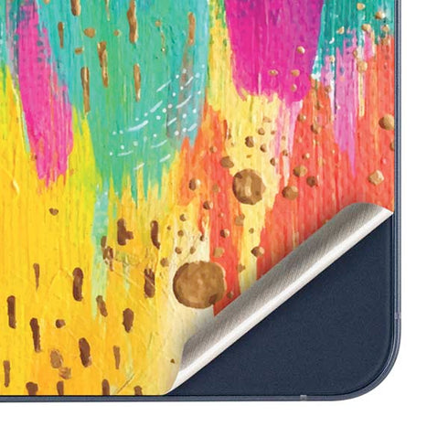 Turquoise Brush Stroke by Etta Vee Galaxy A36 5G Skin