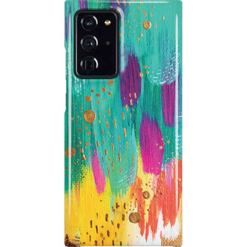 Turquoise Brush Stroke by Etta Vee Galaxy Cases