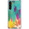 Turquoise Brush Stroke by Etta Vee Galaxy S24 FE Clear Case
