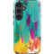 Turquoise Brush Stroke by Etta Vee Galaxy S25 Impact Case