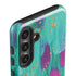 Turquoise Brush Stroke by Etta Vee Galaxy S25 Impact Case