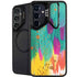 Turquoise Brush Stroke by Etta Vee Galaxy S25 Kickstand Case