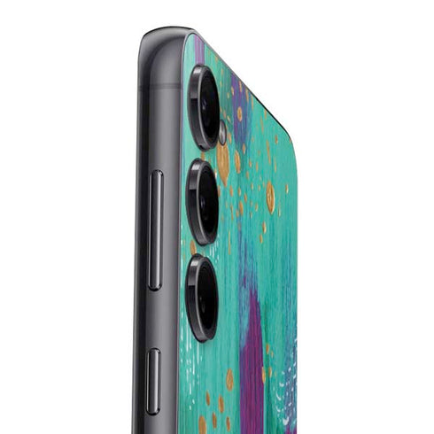 Turquoise Brush Stroke by Etta Vee Galaxy S24 Skin