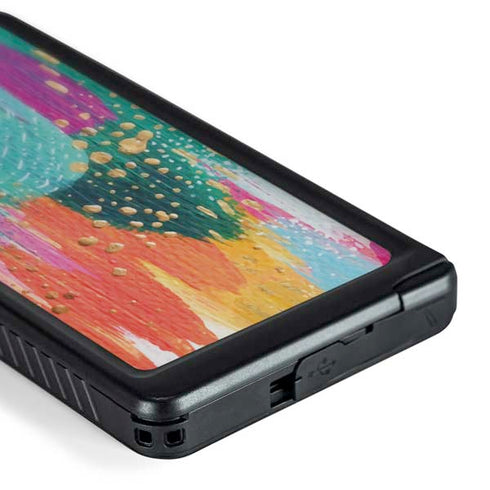 Turquoise Brush Stroke by Etta Vee Galaxy S24 Ultra Waterproof Case