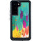 Turquoise Brush Stroke by Etta Vee Galaxy S24 Waterproof Case