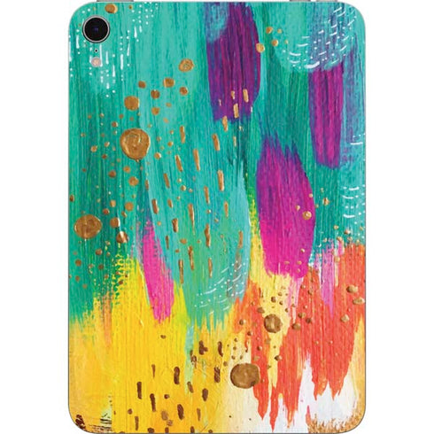 Turquoise Brush Stroke by Etta Vee Apple iPad Mini Skin