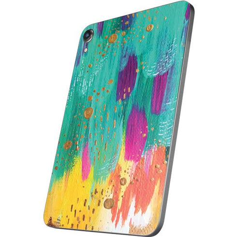 Turquoise Brush Stroke by Etta Vee Apple iPad Mini Skin