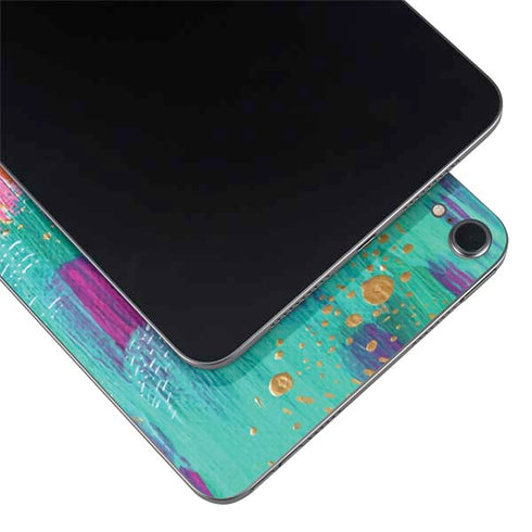 Turquoise Brush Stroke by Etta Vee Apple iPad Mini Skin