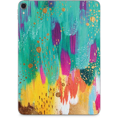 Turquoise Brush Stroke by Etta Vee Apple iPad Pro Skin