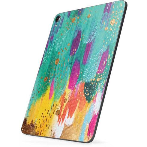 Turquoise Brush Stroke by Etta Vee Apple iPad Pro Skin