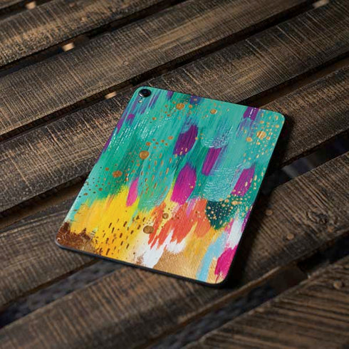 Turquoise Brush Stroke by Etta Vee Apple iPad Pro Skin