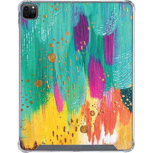 Turquoise Brush Stroke by Etta Vee iPad Cases