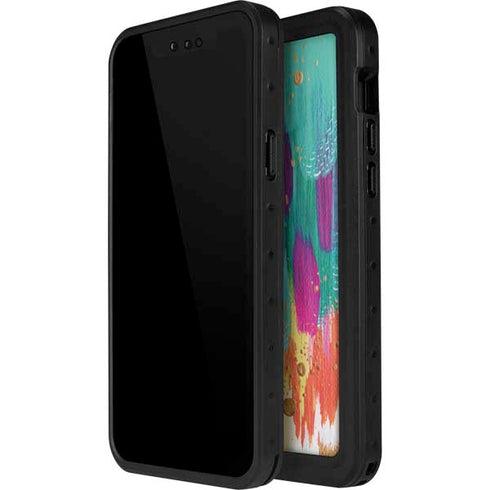 Turquoise Brush Stroke by Etta Vee iPhone 15 Plus Waterproof Case