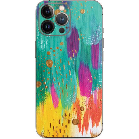 Turquoise Brush Stroke by Etta Vee iPhone 15 Pro Max Skin