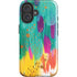 Turquoise Brush Stroke by Etta Vee iPhone 16 Impact Case