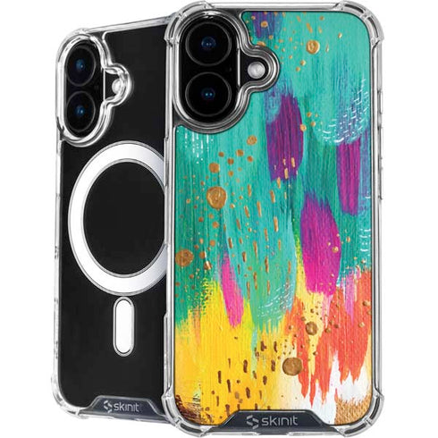 Turquoise Brush Stroke by Etta Vee iPhone 16 Plus MagSafe Case
