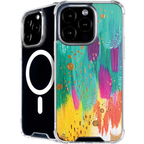 Turquoise Brush Stroke by Etta Vee iPhone 16 Pro MagSafe Case