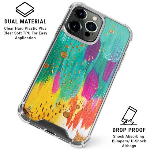 Turquoise Brush Stroke by Etta Vee iPhone 16 Pro Max Clear Case