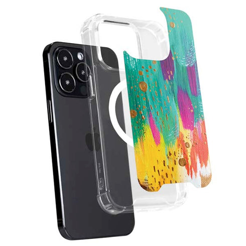 Turquoise Brush Stroke by Etta Vee iPhone 16 Pro Max MagSafe Case