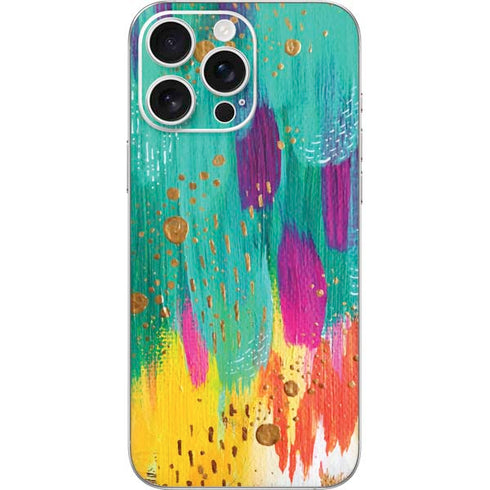 Turquoise Brush Stroke by Etta Vee iPhone 16 Pro Max Skin