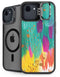 Turquoise Brush Stroke by Etta Vee iPhone 16e Kickstand Case