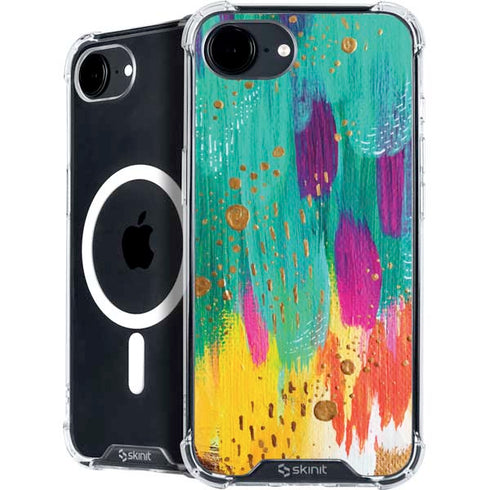 Turquoise Brush Stroke by Etta Vee iPhone 16e MagSafe Case