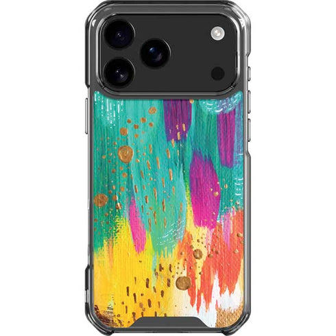 Turquoise Brush Stroke by Etta Vee iPhone 18 Pro Max Clear Case