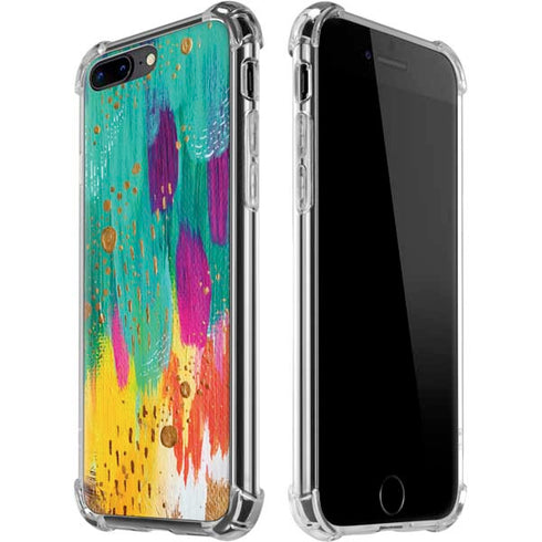 Turquoise Brush Stroke by Etta Vee iPhone Cases