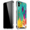 Turquoise Brush Stroke by Etta Vee iPhone X/XS Clear Case