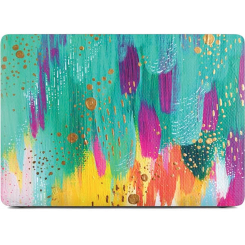 Turquoise Brush Stroke by Etta Vee Apple MacBook Air Skin