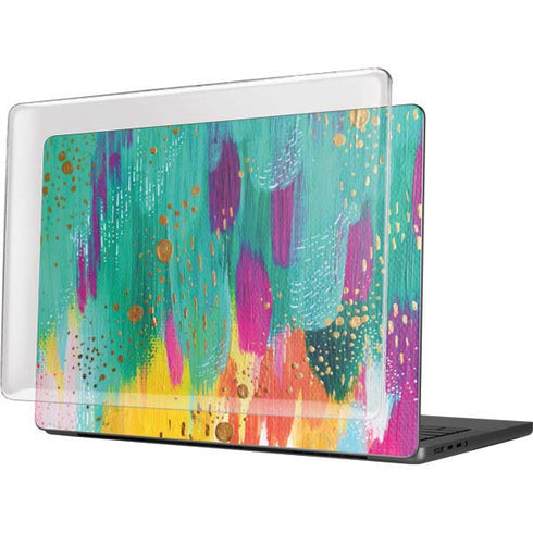 Turquoise Brush Stroke by Etta Vee MacBook Pro 14in (2021-24) Case plus Skin
