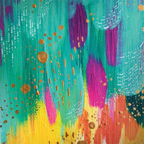 Turquoise Brush Stroke by Etta Vee MacBook Skins