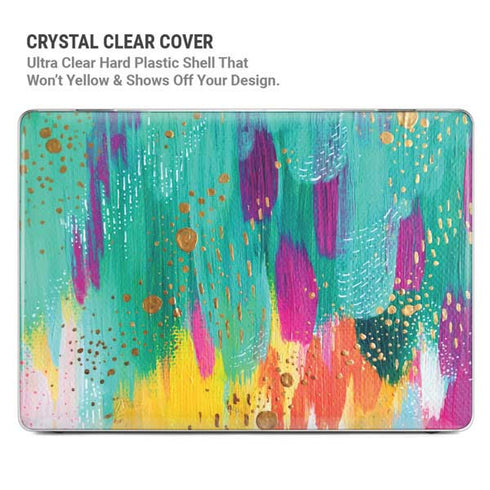 Turquoise Brush Stroke by Etta Vee MacBook Cases