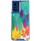 Turquoise Brush Stroke by Etta Vee Moto G 5G (2024) Clear Case