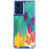 Turquoise Brush Stroke by Etta Vee Moto G 5G (2024) Clear Case
