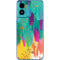 Turquoise Brush Stroke by Etta Vee Moto G Play 4G (2024) Skin