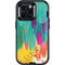 Turquoise Brush Stroke by Etta Vee Otterbox Defender iPhone Skin