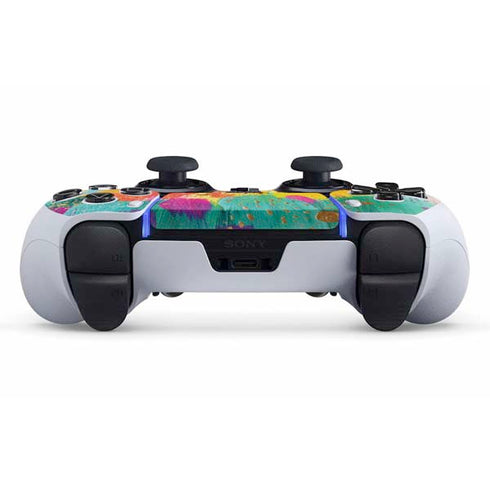 Etta Vee Turquoise Brush Stroke PS5 DualSense Edge Pro Controller Skin