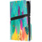 Turquoise Brush Stroke by Etta Vee PS5 Pro Disk Console Skin
