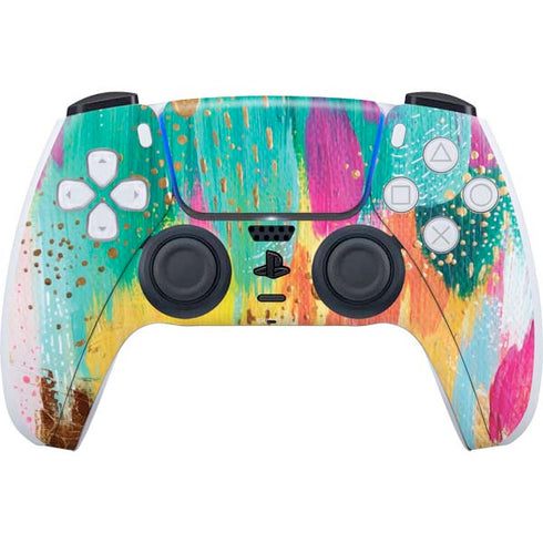 Turquoise Brush Stroke by Etta Vee PlayStation PS5 Skins